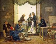 Constantin Hansen A Group of Danish Artists in Rome painting